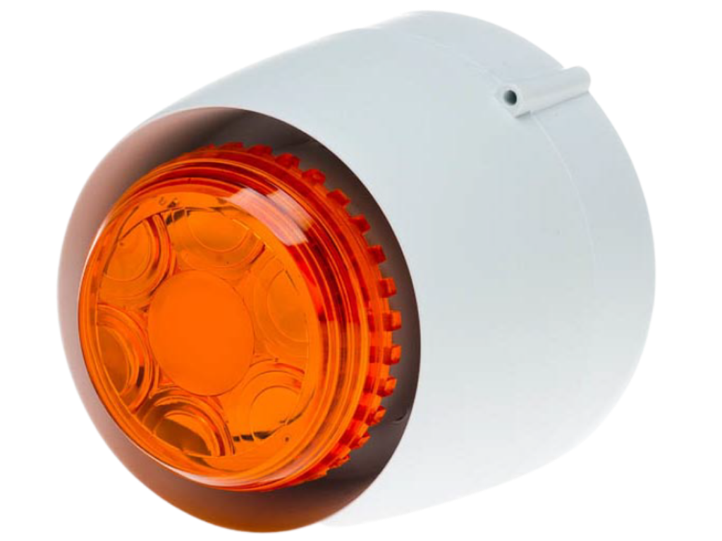 VTB Sounder Beacon White Body Amber Lens