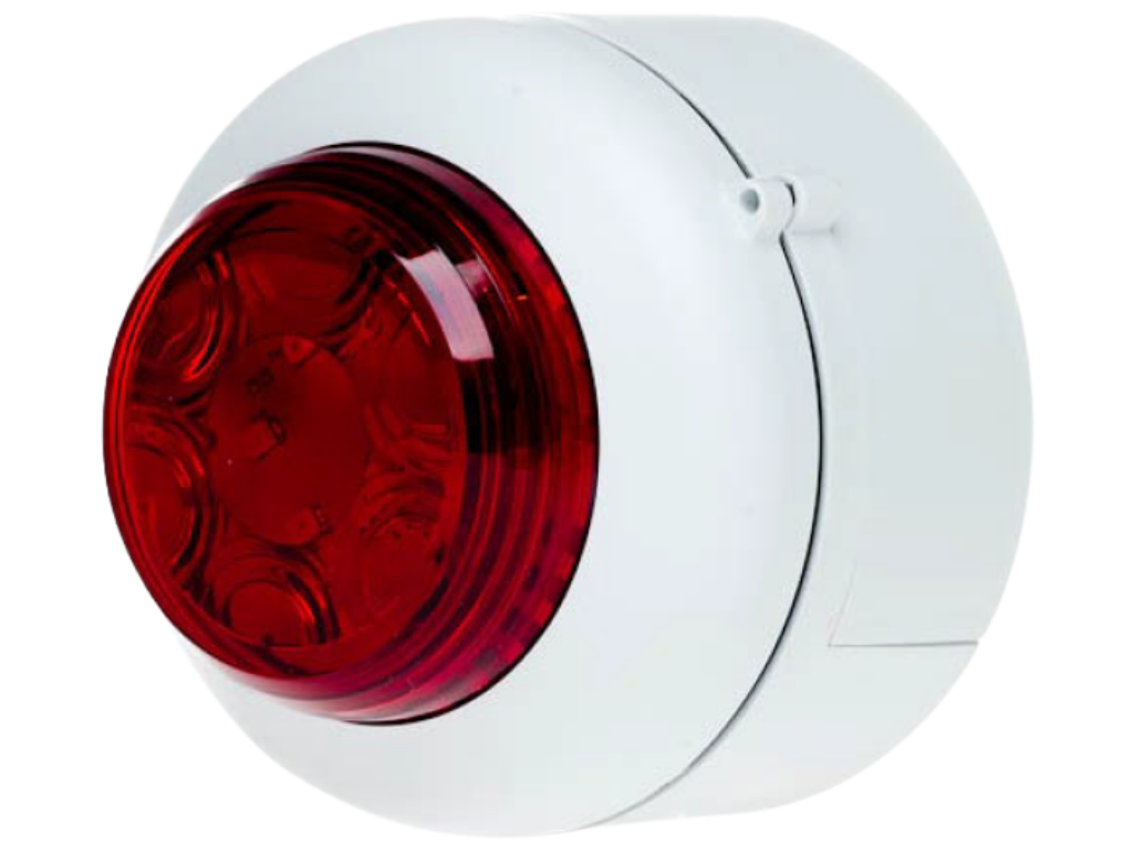 VXB LED Beacon White Body Red Lens Deep